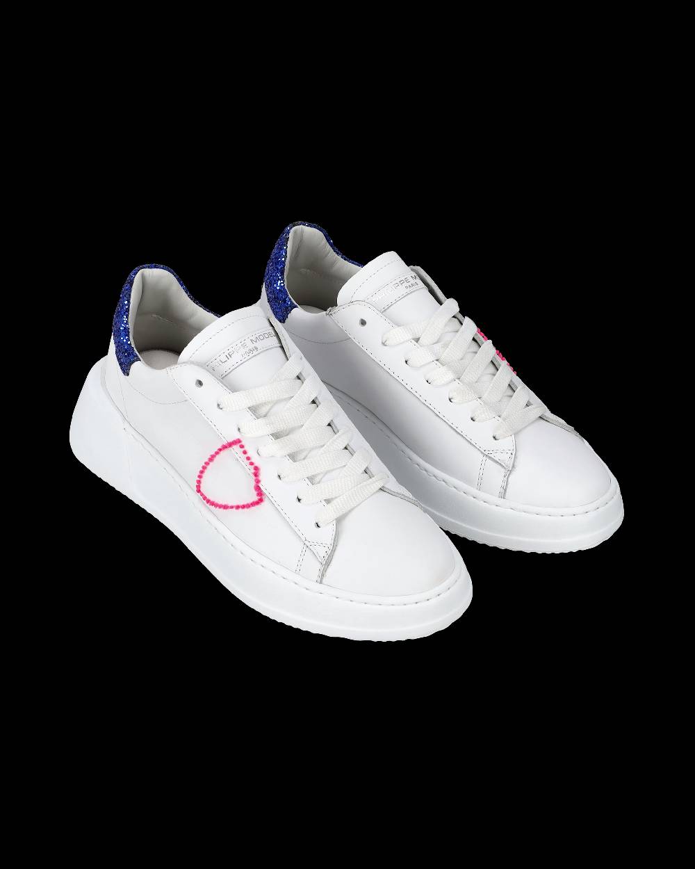 Philippe Model Sneaker basse Tres Temple donna - bianco e bluette In Linea
