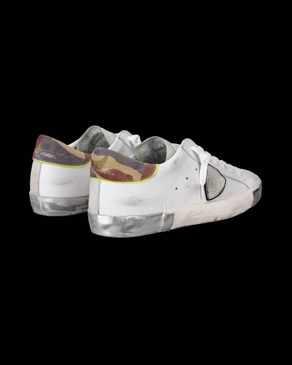 Philippe Model Sneakers Prsx da Uomo Bianche e Bordeaux in Pelle Nuovo