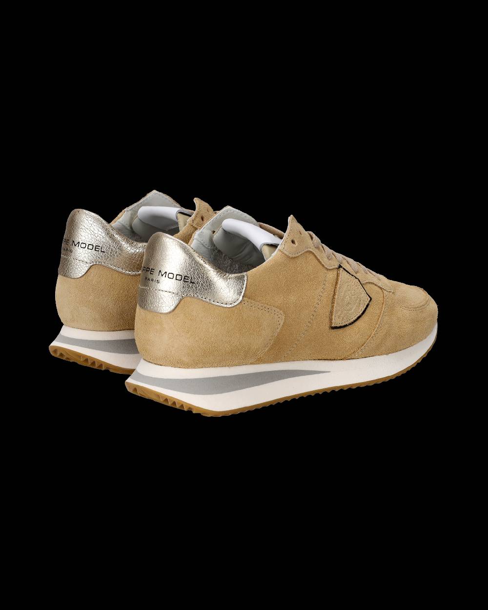 Philippe Model Sneakers Trpx da Donna Beige in Pelle Scamosciata Qualità