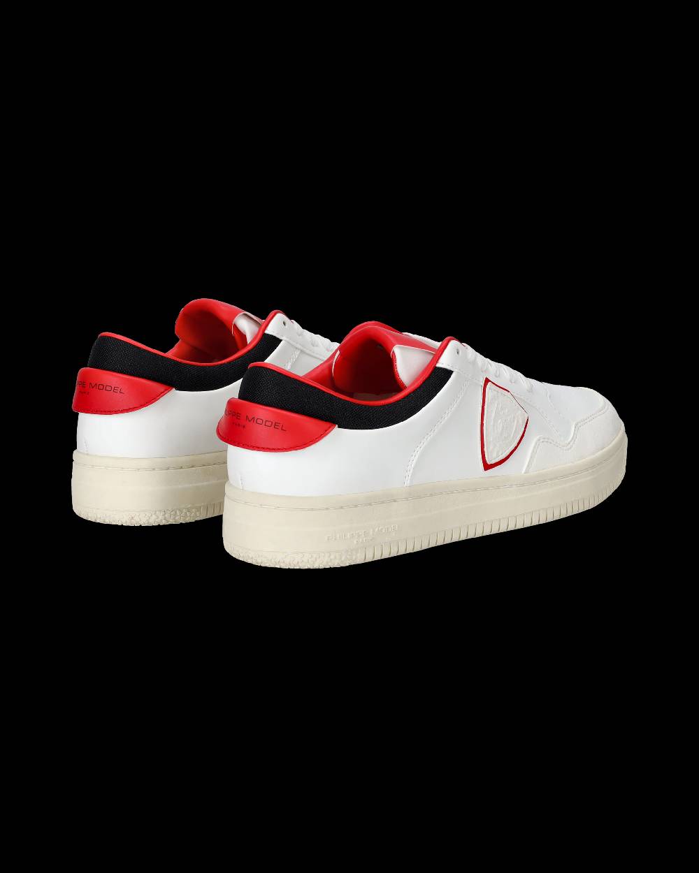 Philippe Model Sneakers Lyon da Uomo Bianche e Rosse in Pelle Riciclata Promozione