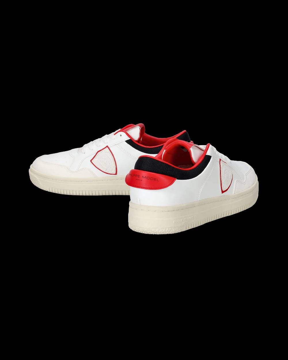 Philippe Model Sneakers Lyon da Uomo Bianche e Rosse in Pelle Riciclata Promozione