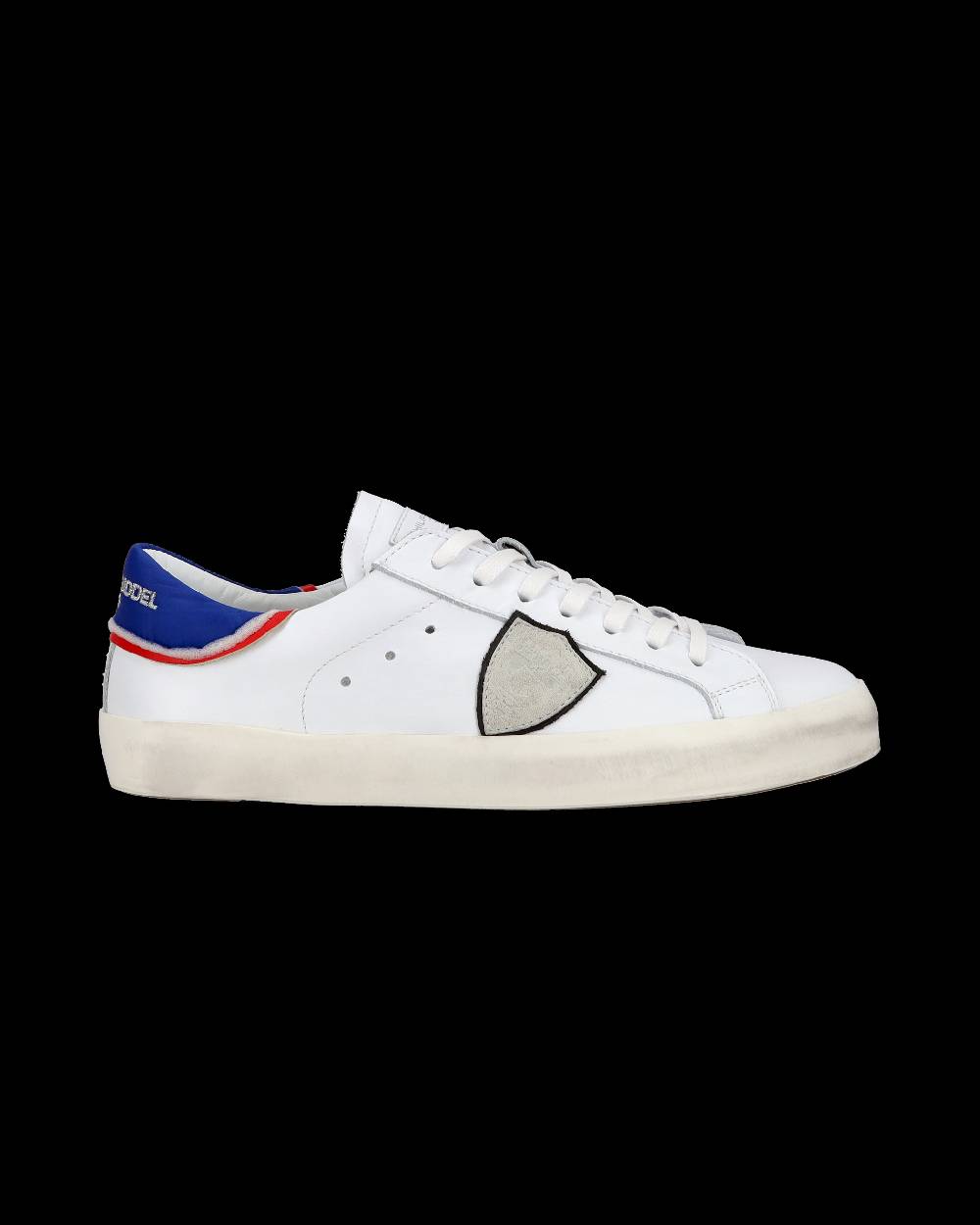 Philippe Model Sneakers basse Paris da Bambino in pelle, Bianco Blu Soddisfazione Garantita
