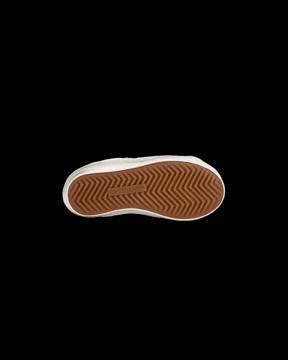 Philippe Model Baby Paris Low-Top Sneakers in Leather, White Black Negozi Online