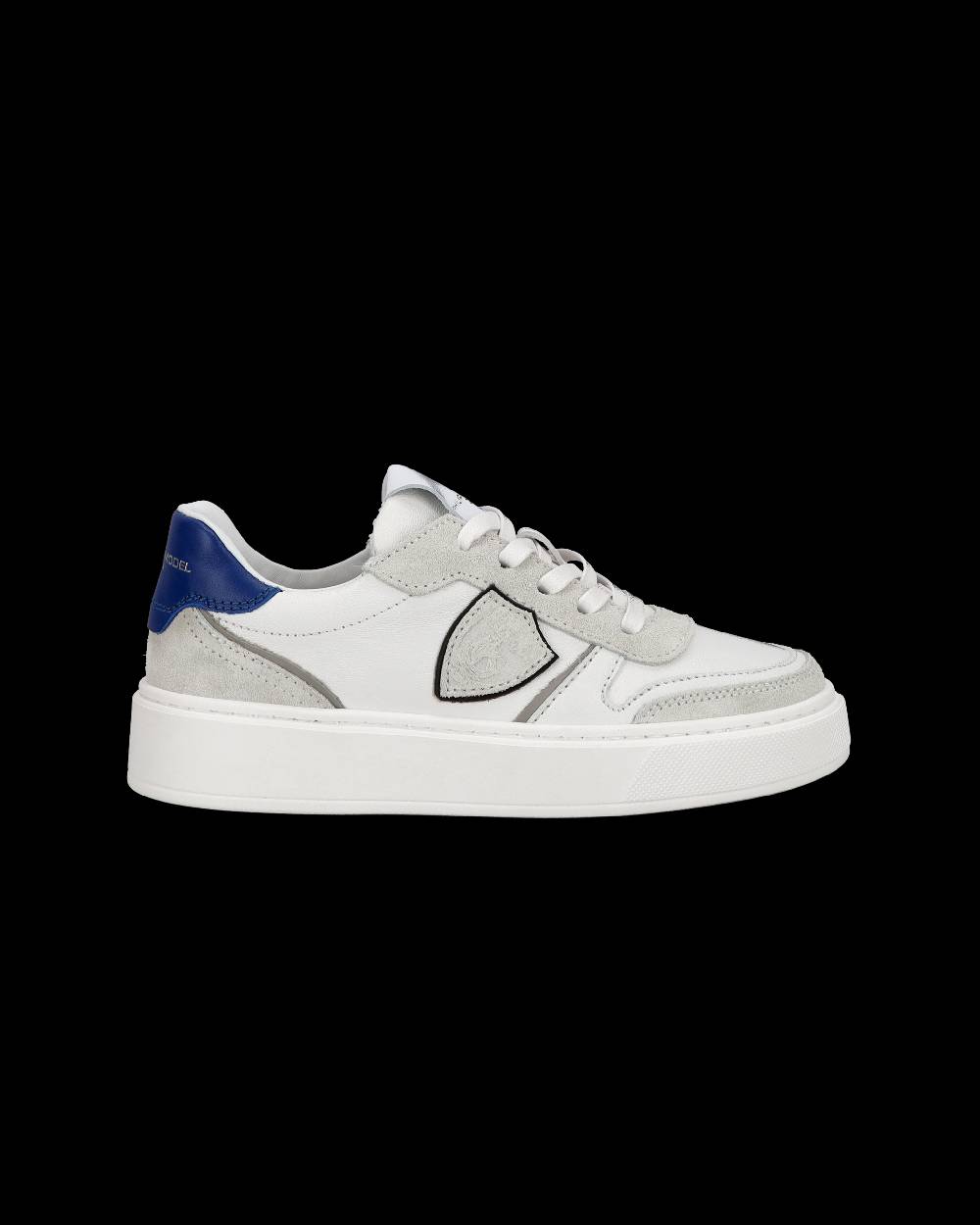 Philippe Model Junior Nice Low-Top Sneakers in Leather, White Blue Fino Al -60%