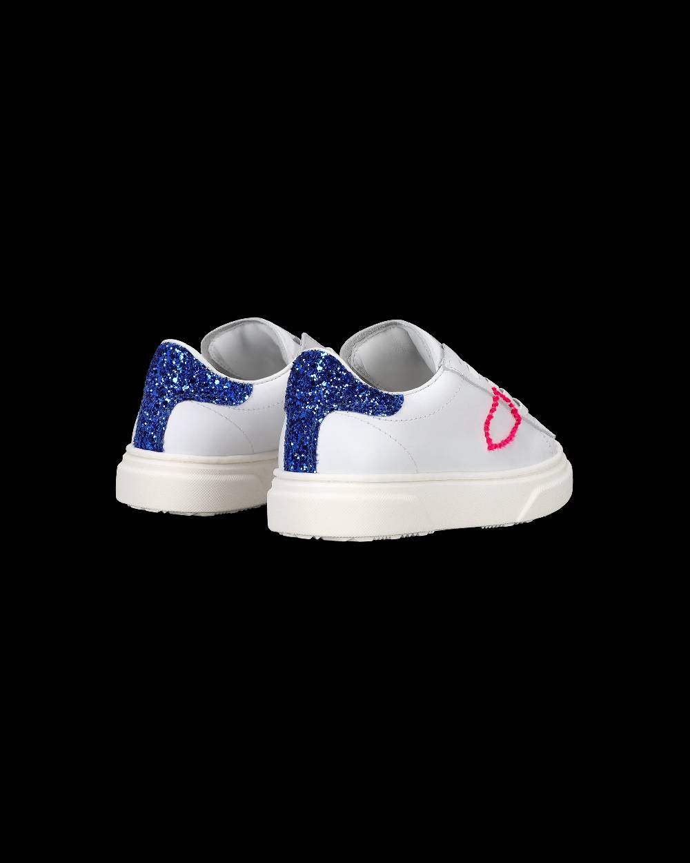 Philippe Model Scarpe da Bambini Temple Bianche e Blu in Pelle Affare Del Giorno