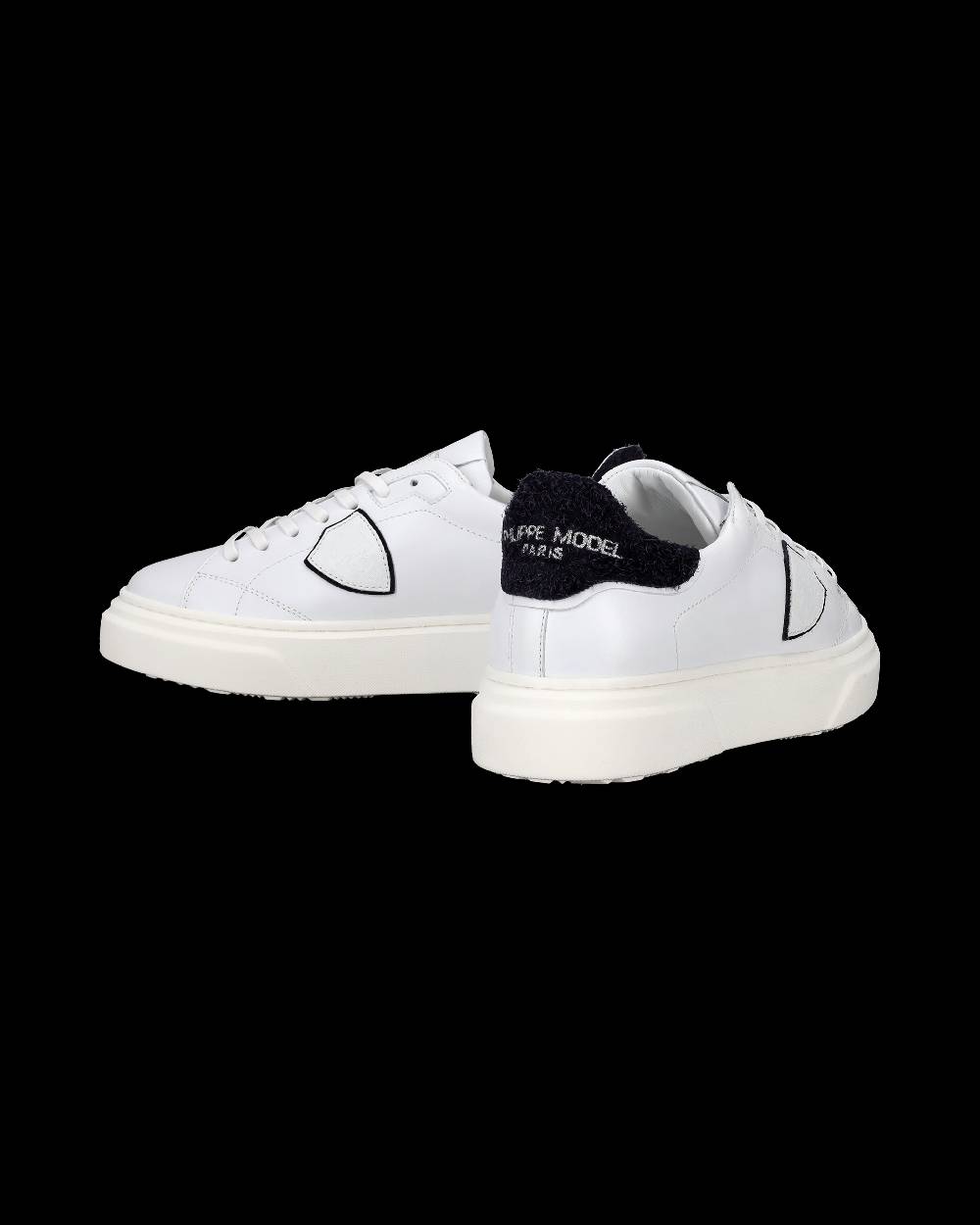 Philippe Model Sneakers Temple da Bambini Bianche e Blu in Pelle Convenienza