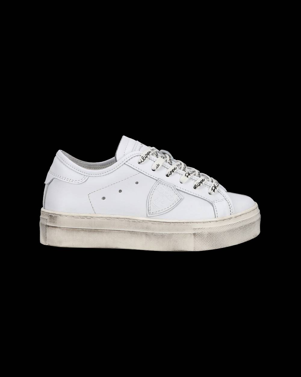 Philippe Model Sneakers basse Paris Haute da Bambino in pelle, Bianco Presa