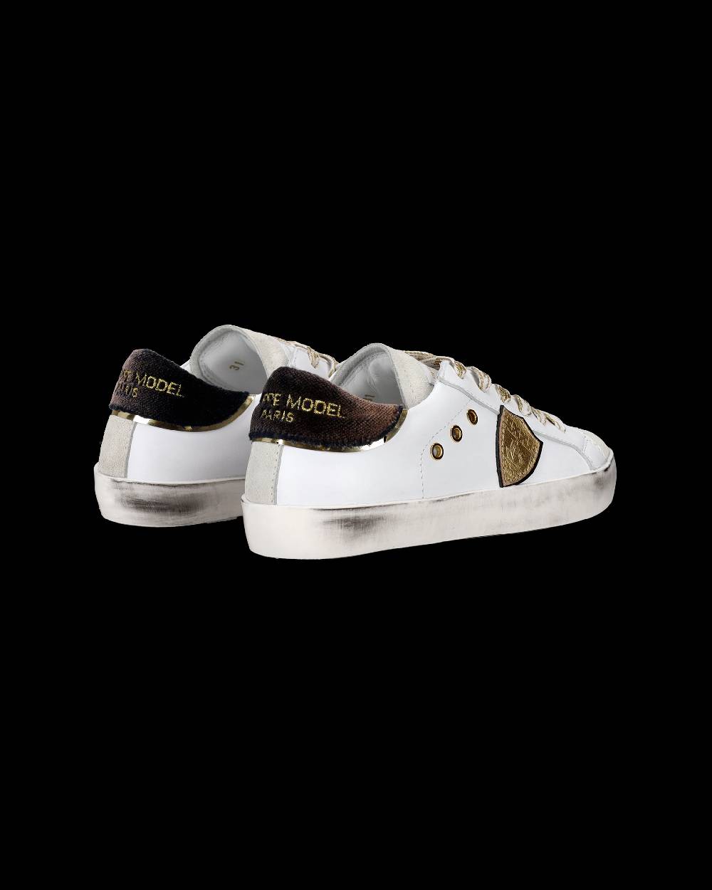 Philippe Model Sneakers Prsx basse da Bambini Bianche e Nere in Pelle Online