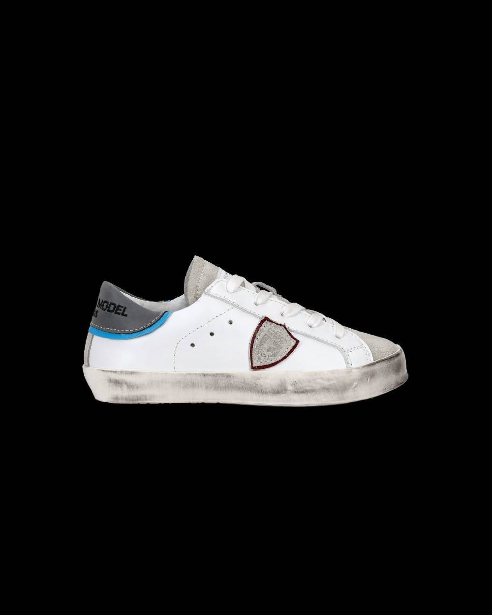 Philippe Model Scarpe da Bambini Prsx Bianche e Argento in Pelle Outlet