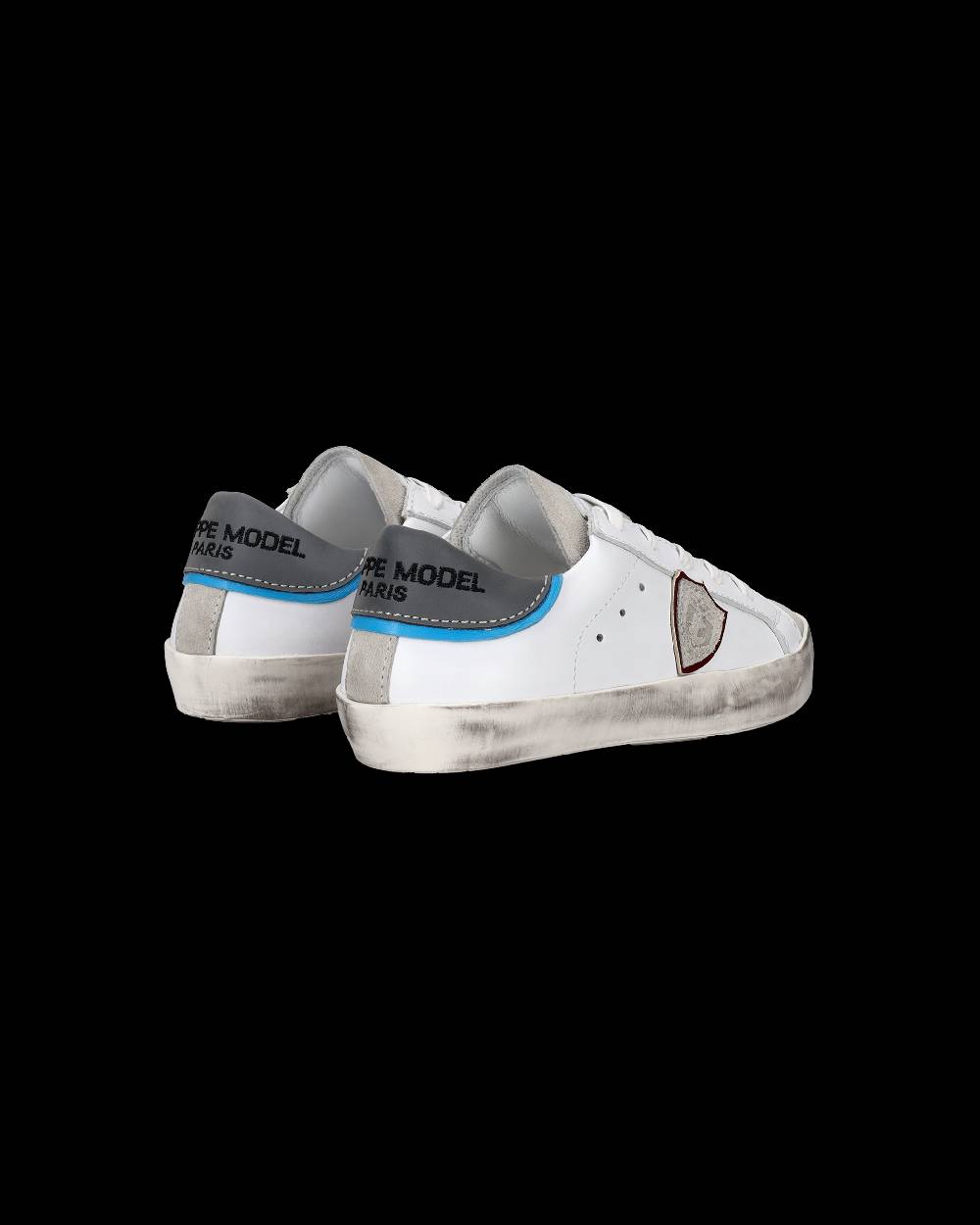 Philippe Model Scarpe da Bambini Prsx Bianche e Argento in Pelle Outlet