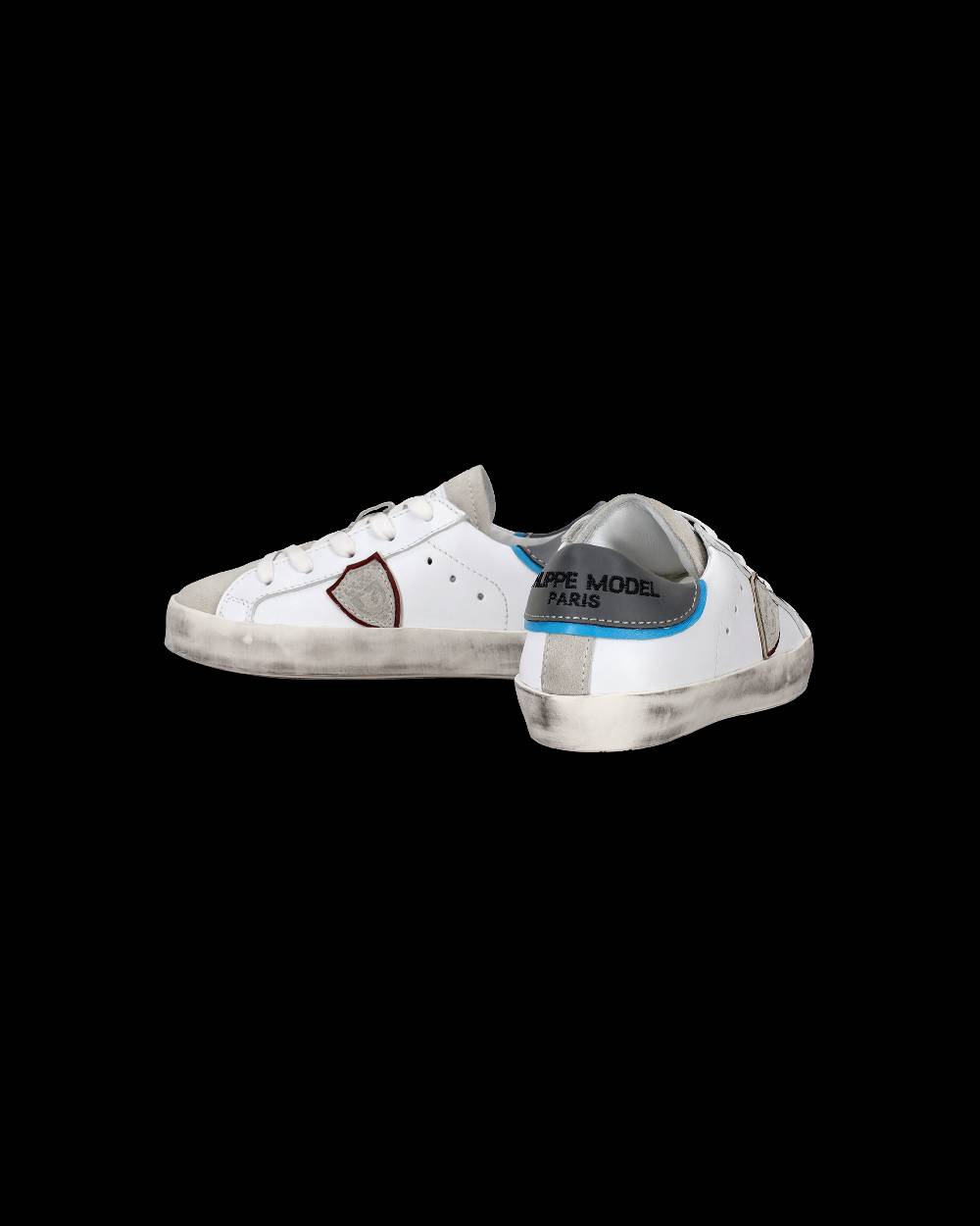 Philippe Model Scarpe da Bambini Prsx Bianche e Argento in Pelle Outlet