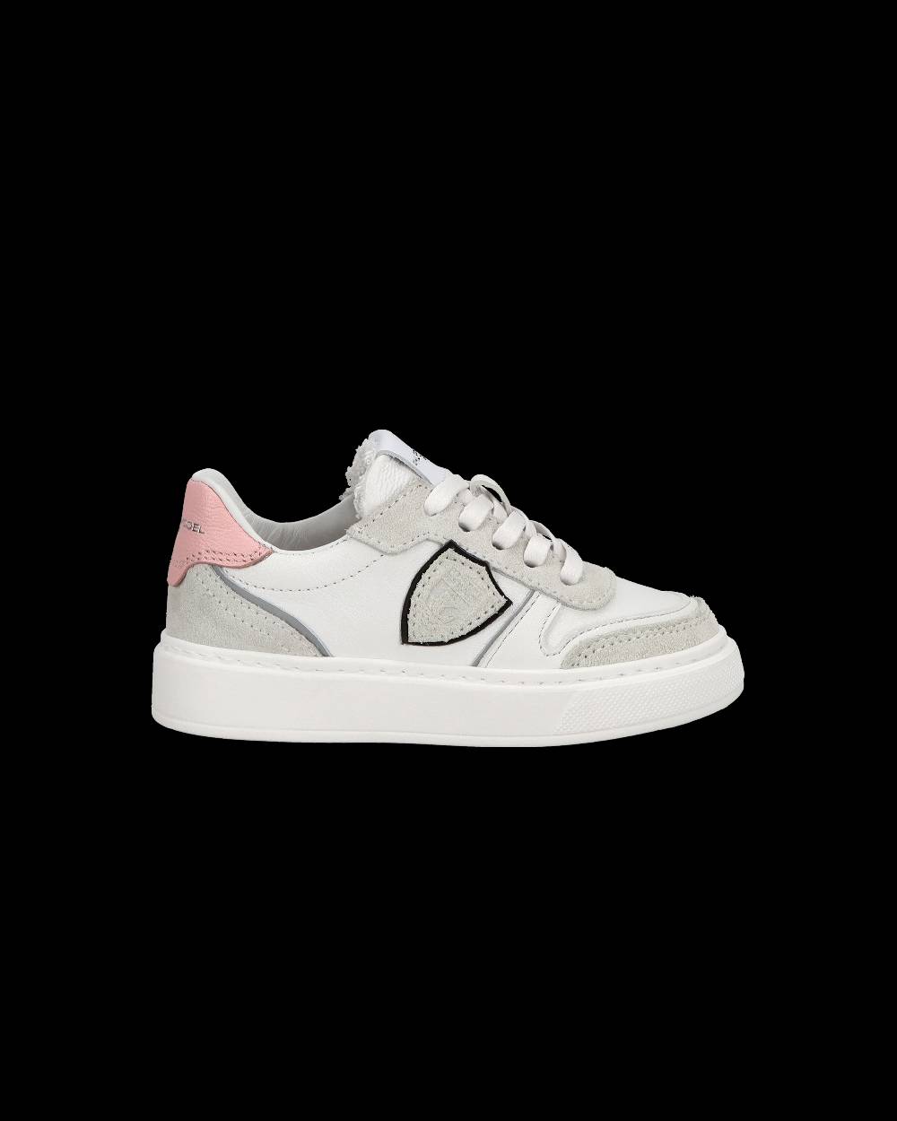 Philippe Model Baby Nice Low-Top Sneakers in Leather, Brown Blue In Vendita