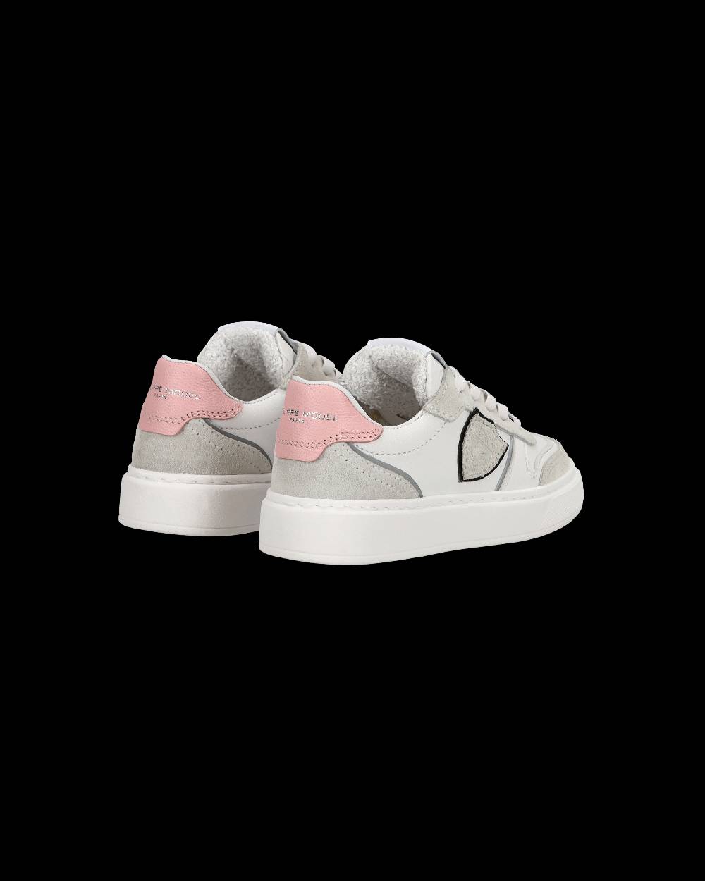 Philippe Model Baby Nice Low-Top Sneakers in Leather, Brown Blue In Vendita