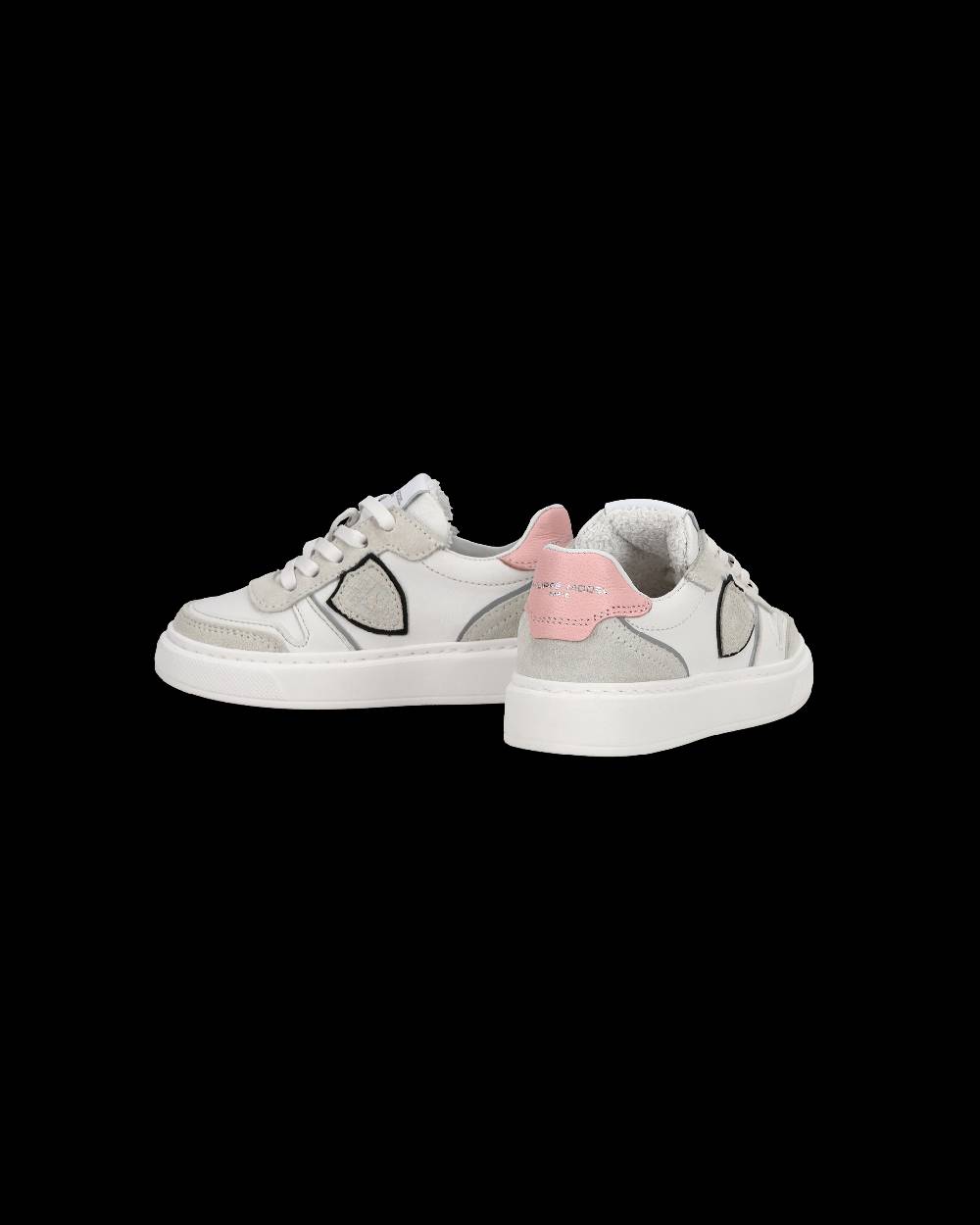 Philippe Model Baby Nice Low-Top Sneakers in Leather, Brown Blue In Vendita
