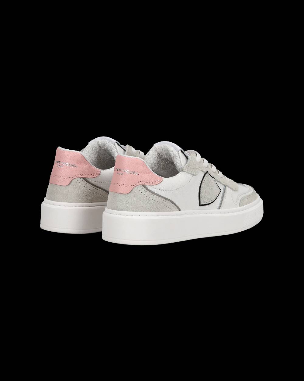 Philippe Model Junior Nice Low-Top Sneakers in Leather, Brown Blue Saldi