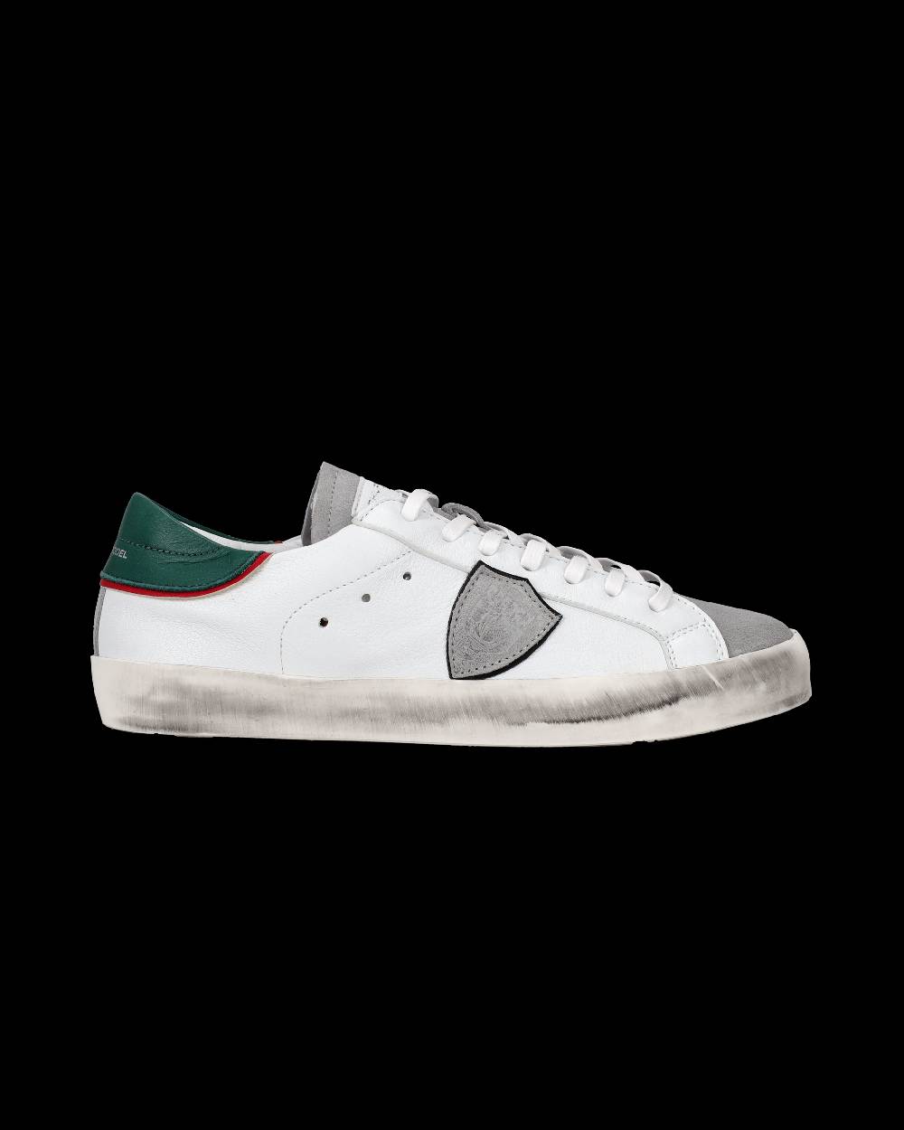 Philippe Model Sneakers Prsx da Ragazzi Bianche e Verdi in Pelle Vendita Calda