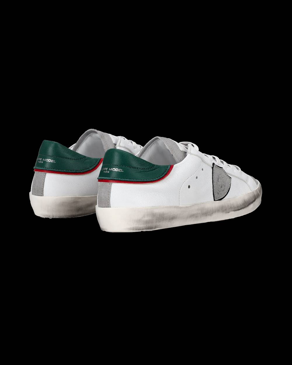 Philippe Model Sneakers Prsx da Ragazzi Bianche e Verdi in Pelle Vendita Calda