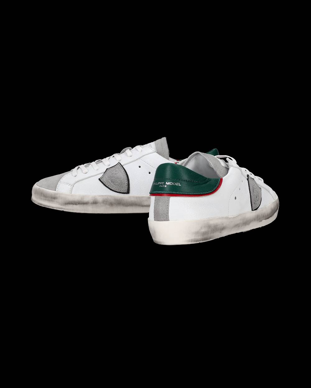 Philippe Model Sneakers Prsx da Ragazzi Bianche e Verdi in Pelle Vendita Calda