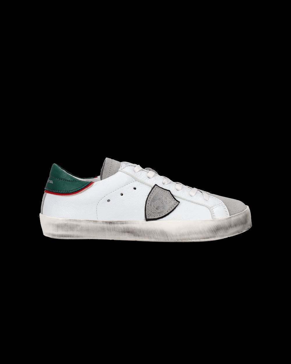 Philippe Model Sneakers Prsx basse da Bambini Bianche e Verdi in Pelle Vendita Economica