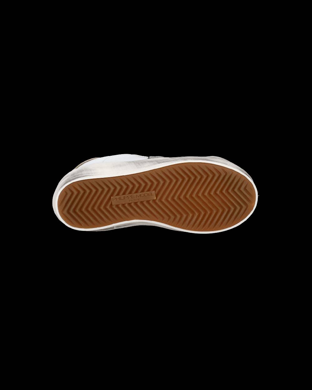 Philippe Model Sneakers da Bambini Prsx Bianche e Verdi in Pelle Saldi Di Fabbrica