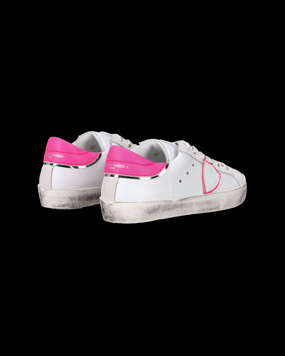 Philippe Model Sneakers Prsx basse da Bambini Bianche e Fucsia in Pelle I Più Venduti