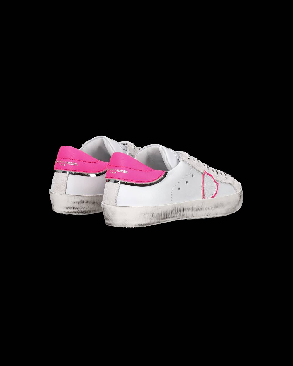 Philippe Model Scarpe da Bambini Prsx Bianche e Fucsia in Pelle Vendite Flash