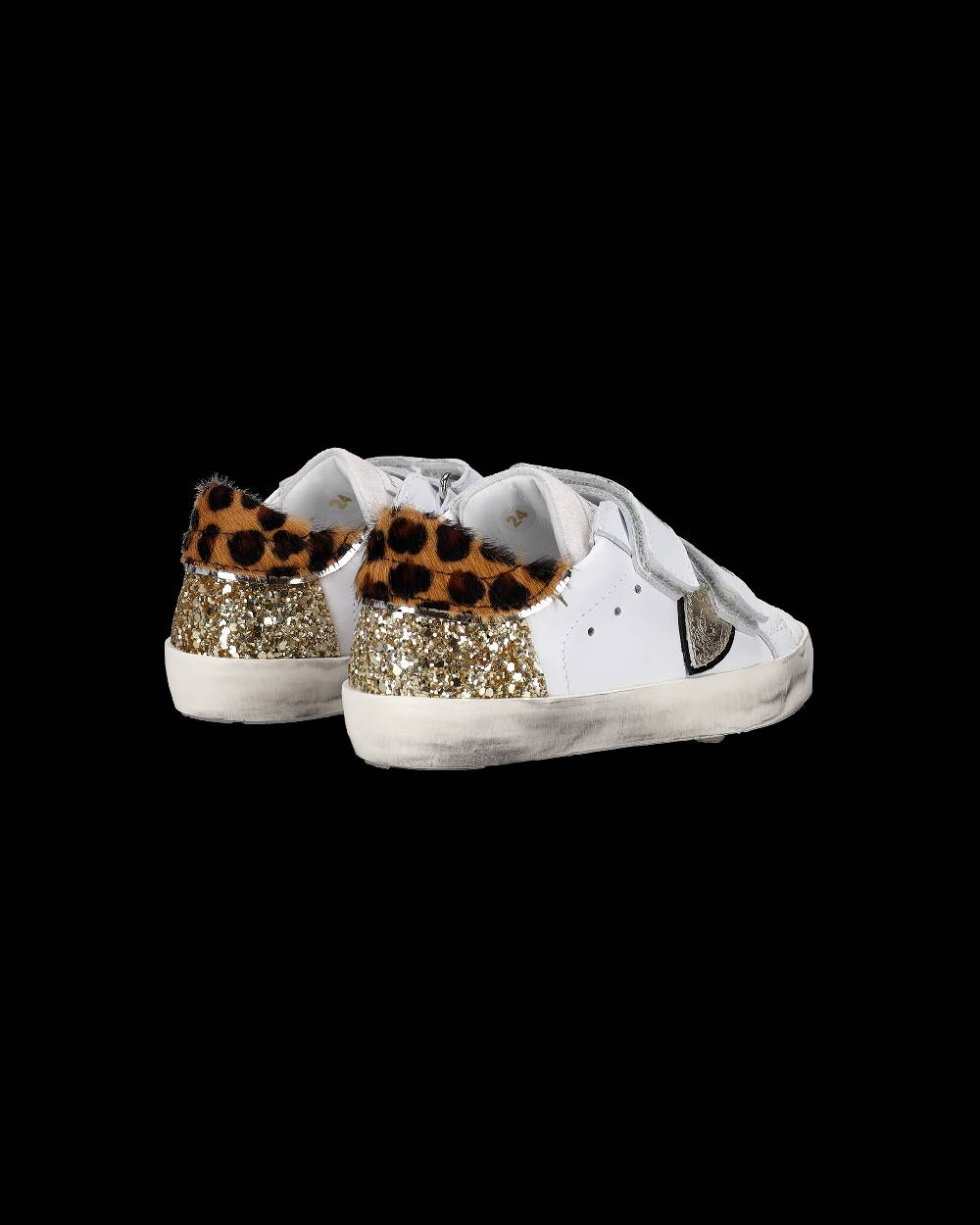 Philippe Model Sneakers Prsx Sportif da Bambini Bianche e Oro in Pelle Italy