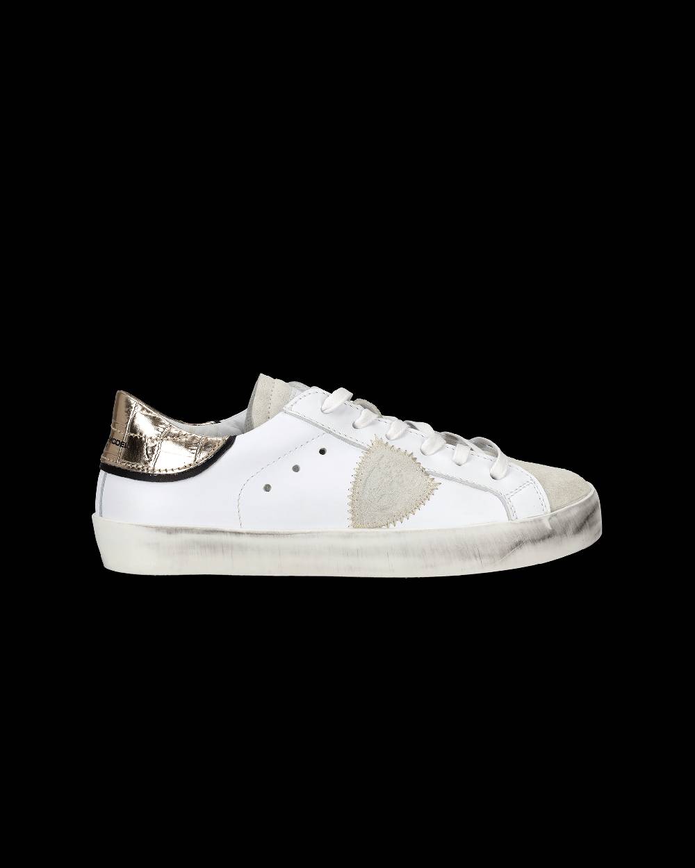 Philippe Model Sneakers Paris da Bambini Oro in Pelle In Linea
