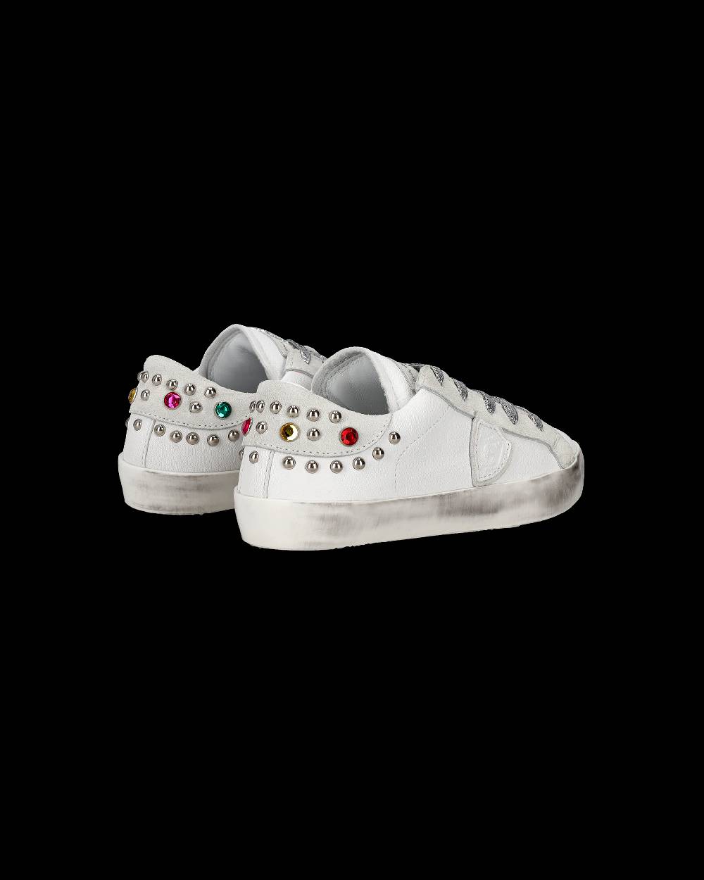 Philippe Model Sneakers Paris da Bambini Bianche e Grigie in Pelle Nuovo