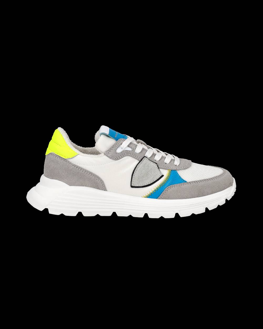 Philippe Model Sneakers Antibes da Bambini Grigie e Gialle in Pelle Pezzi Unici