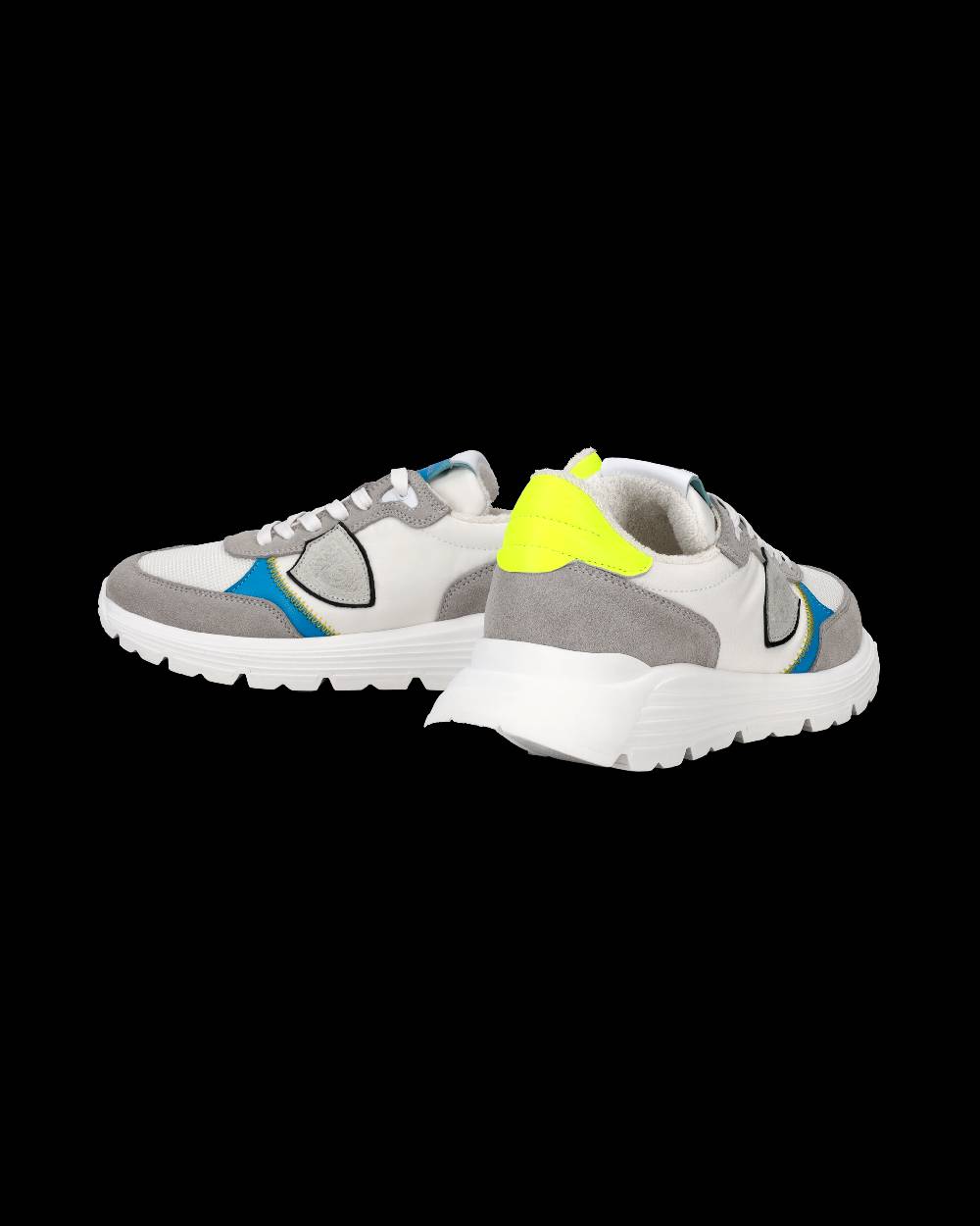 Philippe Model Sneakers Antibes da Bambini Grigie e Gialle in Pelle Pezzi Unici