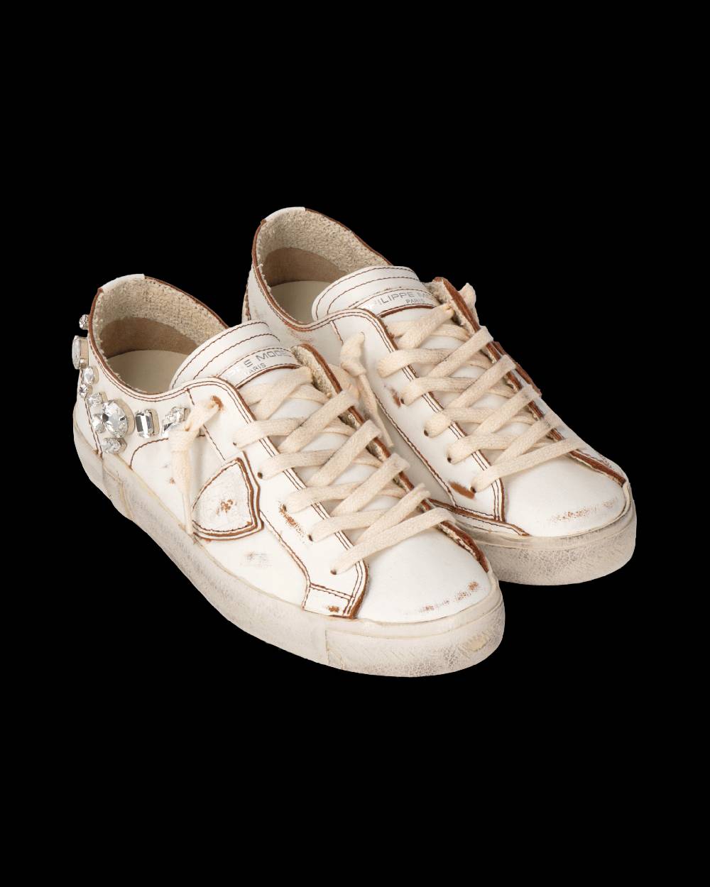Philippe Model Sneaker Prsx Donna Con Cristalli, Bianco Negozi Online