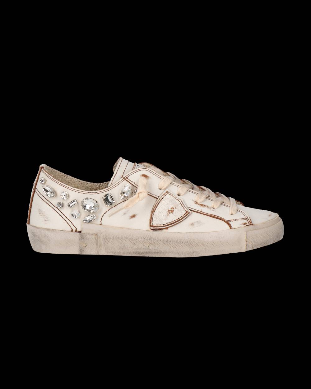 Philippe Model Sneaker Prsx Donna Con Cristalli, Bianco Negozi Online