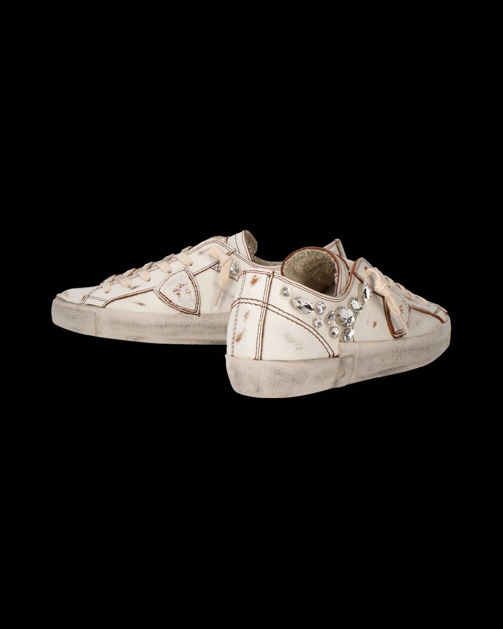 Philippe Model Sneaker Prsx Donna Con Cristalli, Bianco Negozi Online