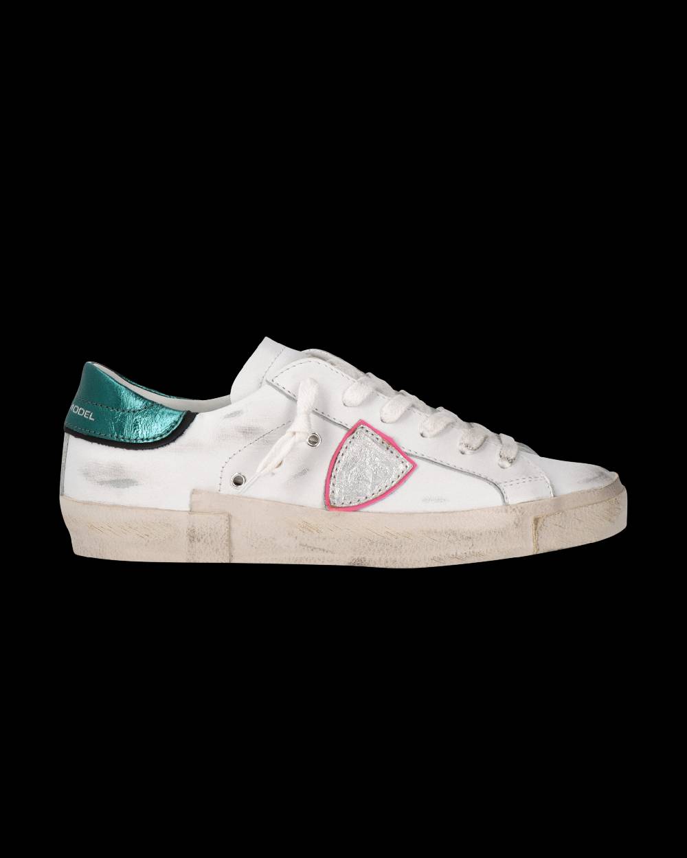 Philippe Model Sneaker Prsx Donna, Bianco e Petrolio Sottocosto