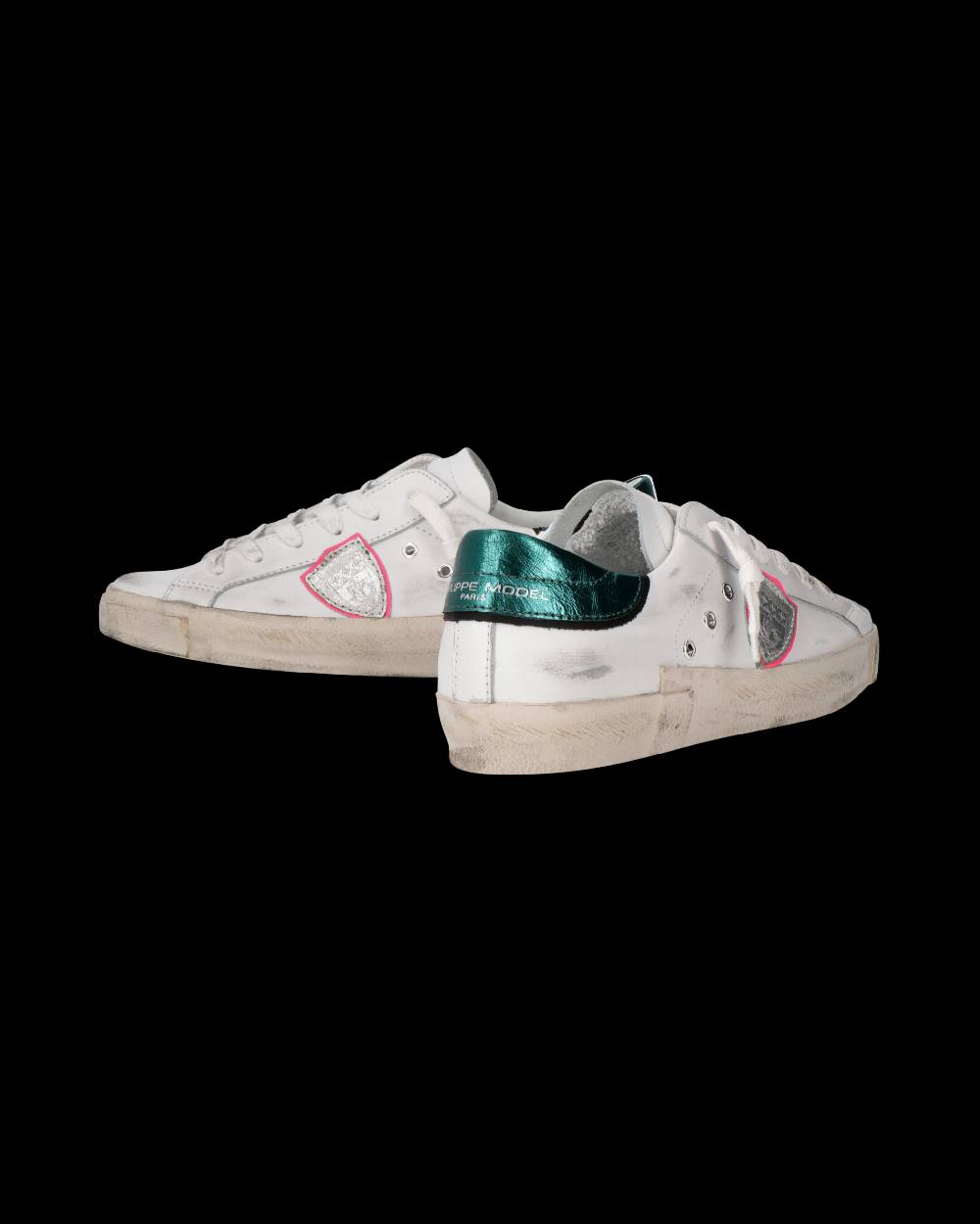 Philippe Model Sneaker Prsx Donna, Bianco e Petrolio Sottocosto