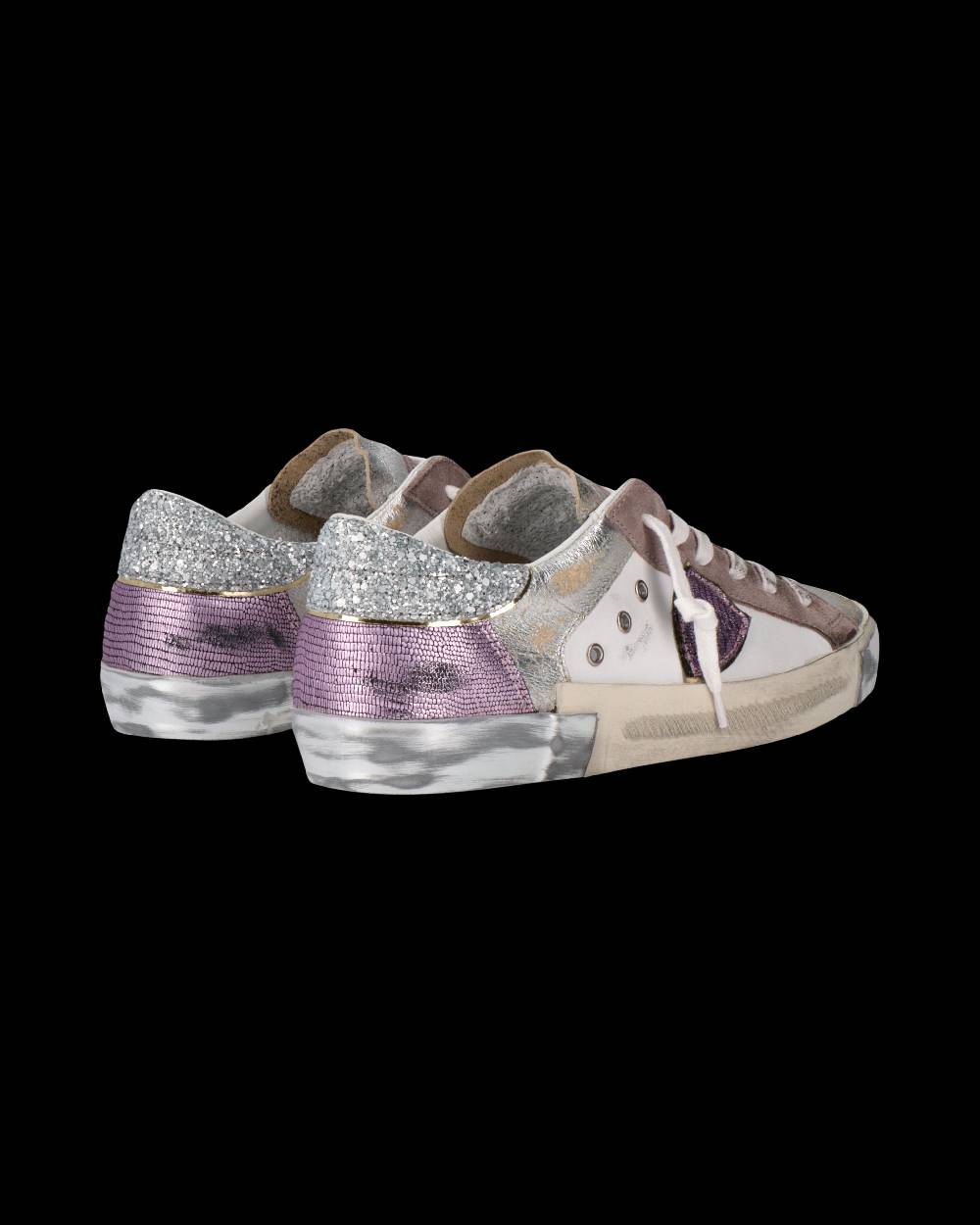 Philippe Model Sneaker Prsx Donna, Bianco Beige e Viola Presa