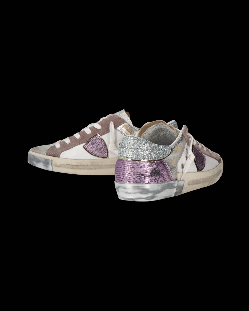 Philippe Model Sneaker Prsx Donna, Bianco Beige e Viola Presa