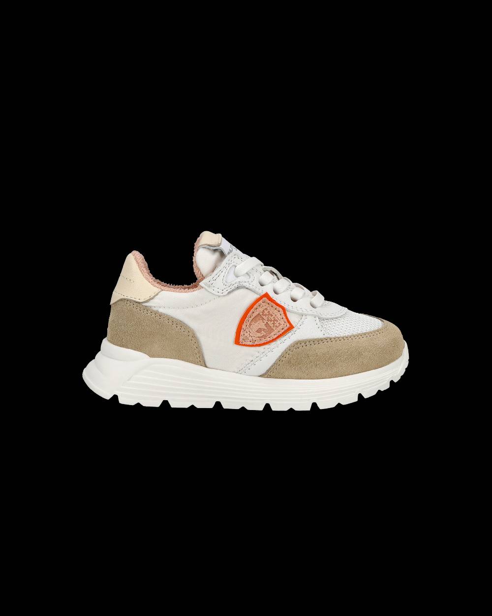 Philippe Model Baby Antibes Low-Top Sneakers in Nylon And Leather, White Beige Hotsell