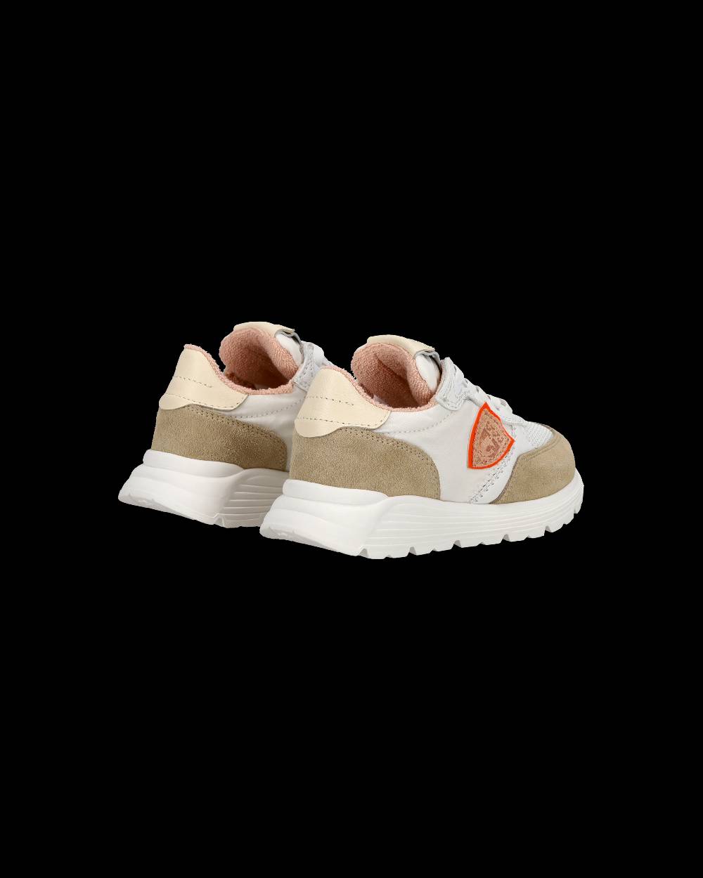 Philippe Model Baby Antibes Low-Top Sneakers in Nylon And Leather, White Beige Hotsell