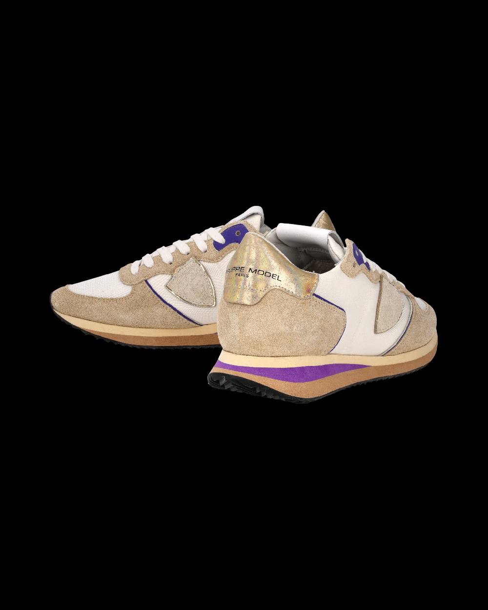 Philippe Model Sneaker Trpx Donna, Beige e Violetto Qualità