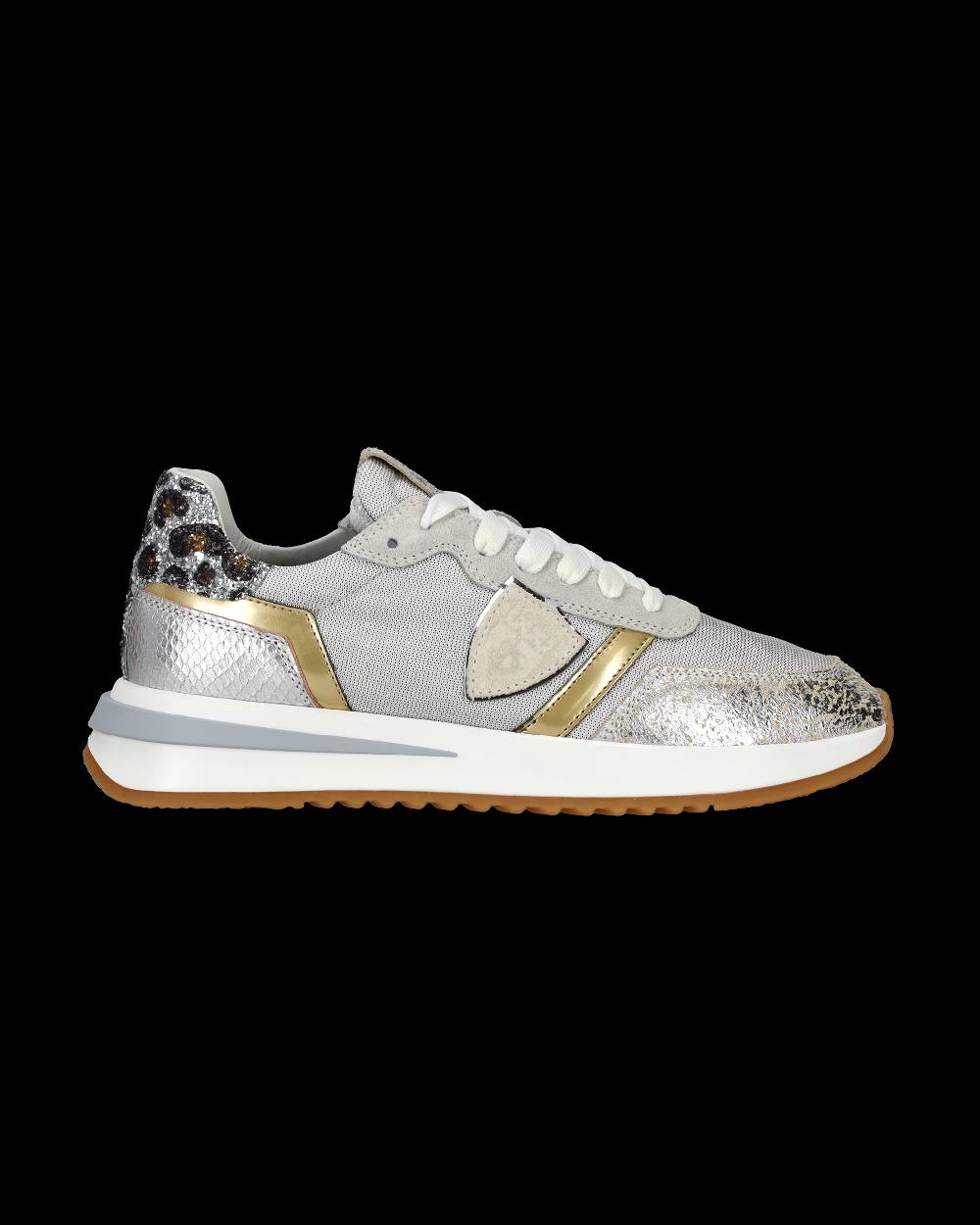 Philippe Model Sneaker basse Tropez 2.1 donna - bianco, argento e animalier Prezzo Ridotto
