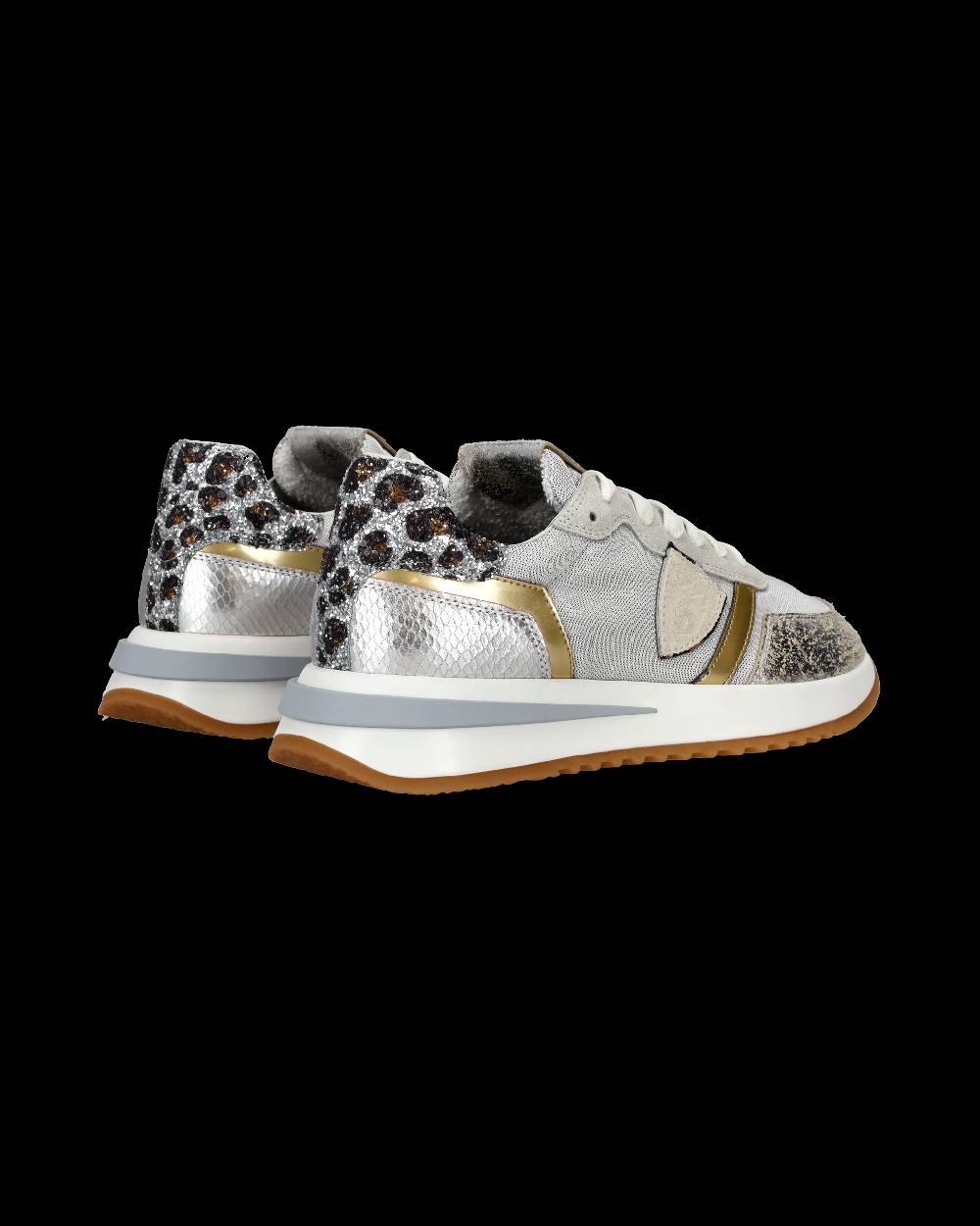 Philippe Model Sneaker basse Tropez 2.1 donna - bianco, argento e animalier Prezzo Ridotto