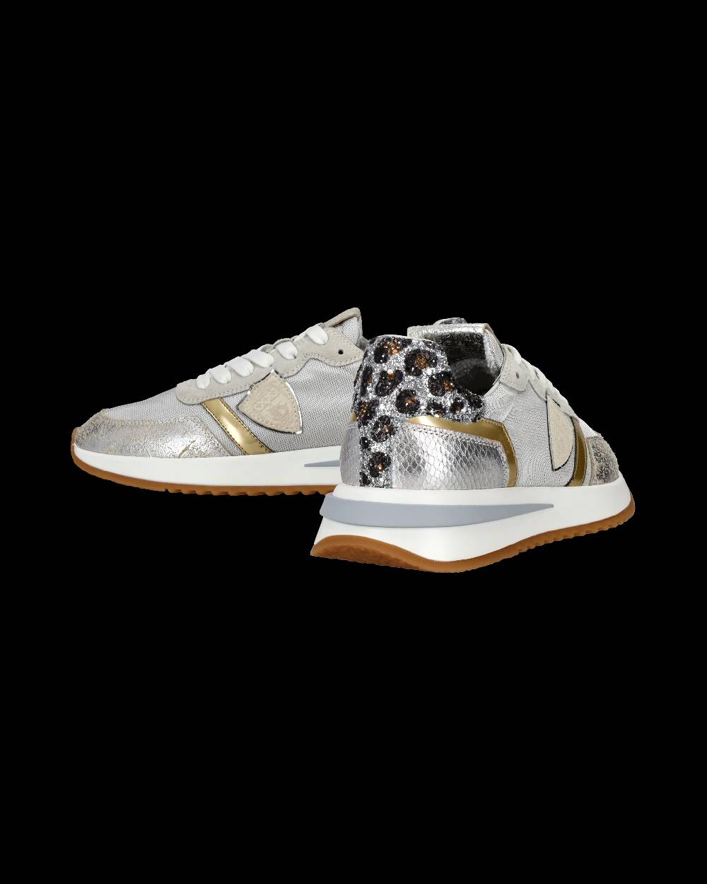 Philippe Model Sneaker basse Tropez 2.1 donna - bianco, argento e animalier Prezzo Ridotto
