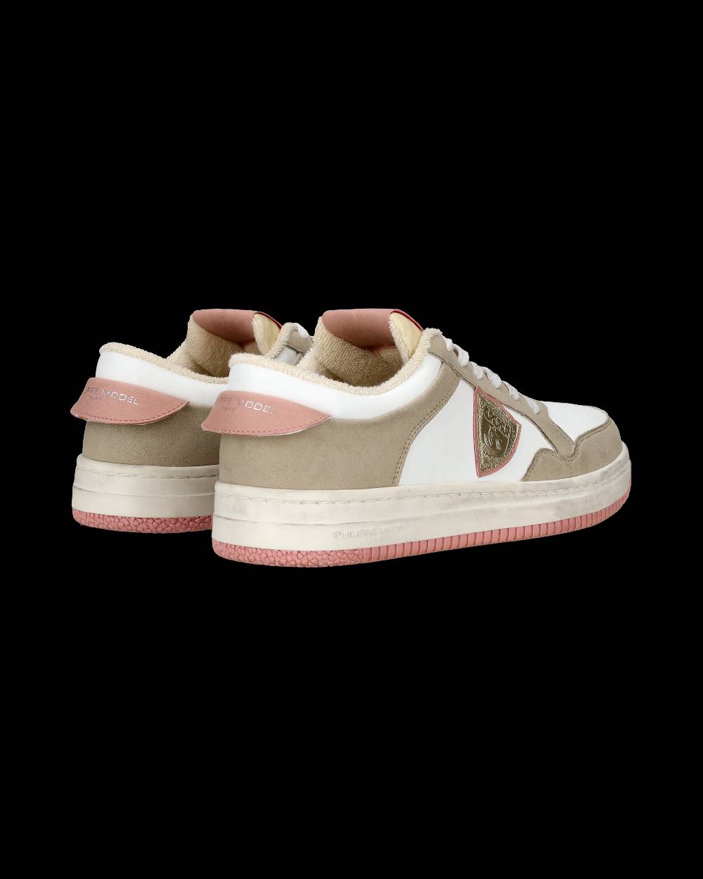 Philippe Model Sneakers Lyon da Donna Bianche e Rosa in Pelle Riciclata Economico