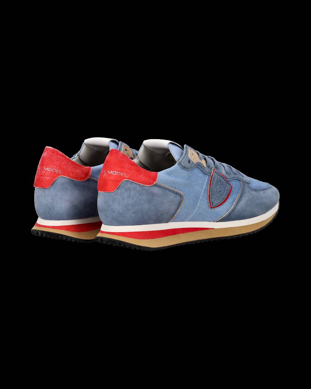 Philippe Model Sneaker casual Trpx da uomo in nylon e pelle Nabuk - Azzurro Online