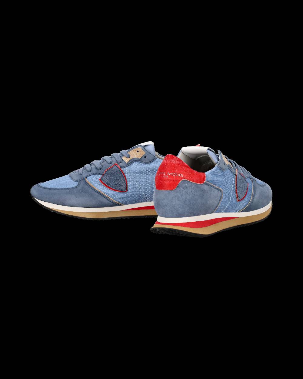 Philippe Model Sneaker casual Trpx da uomo in nylon e pelle Nabuk - Azzurro Online