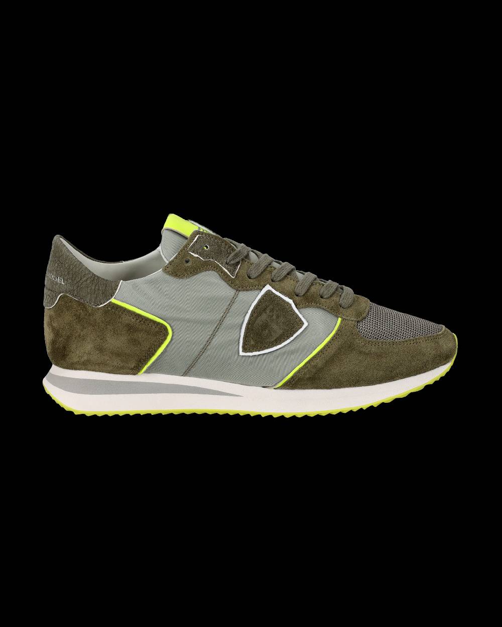 Philippe Model Sneakers Trpx da Uomo Verde militare e Gialle in Tessuto Tecnico Outlet
