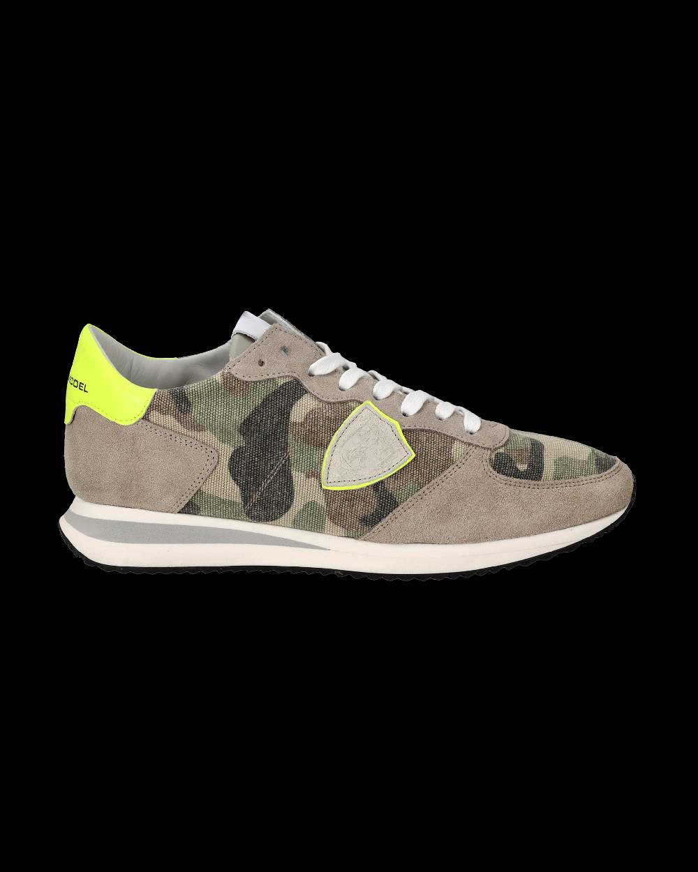 Philippe Model Sneakers Trpx da Uomo Verdi e Gialle in Tessuto Tecnico Saldi