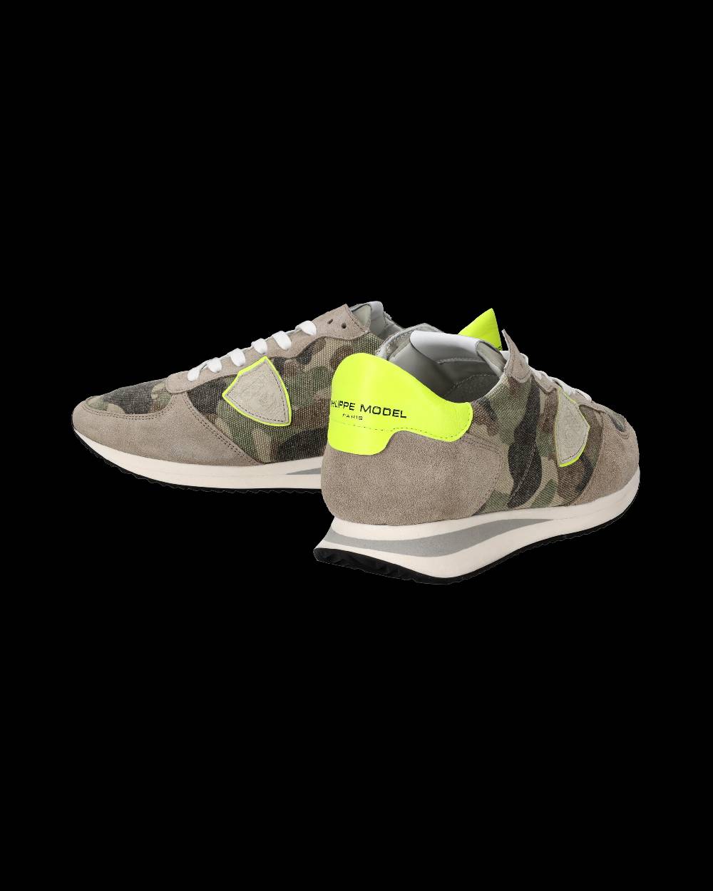 Philippe Model Sneakers Trpx da Uomo Verdi e Gialle in Tessuto Tecnico Saldi